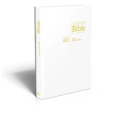 BIBLE NEG GROS CARACTERES SOUPLE BLANCHE TR. OR