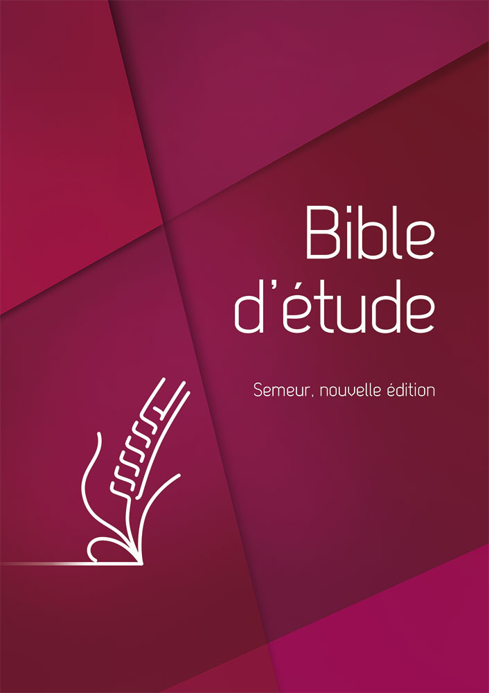 BIBLE SEMEUR 2015 ETUDE RIGIDE ROUGE TRANCHE BLANCHE