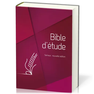 BIBLE SEMEUR 2015 ETUDE RIGIDE ROUGE TRANCHE BLANCHE