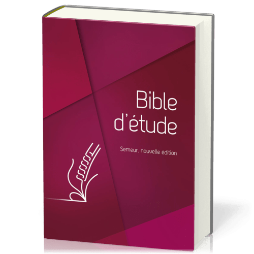 BIBLE SEMEUR 2015 ETUDE RIGIDE ROUGE TRANCHE BLANCHE
