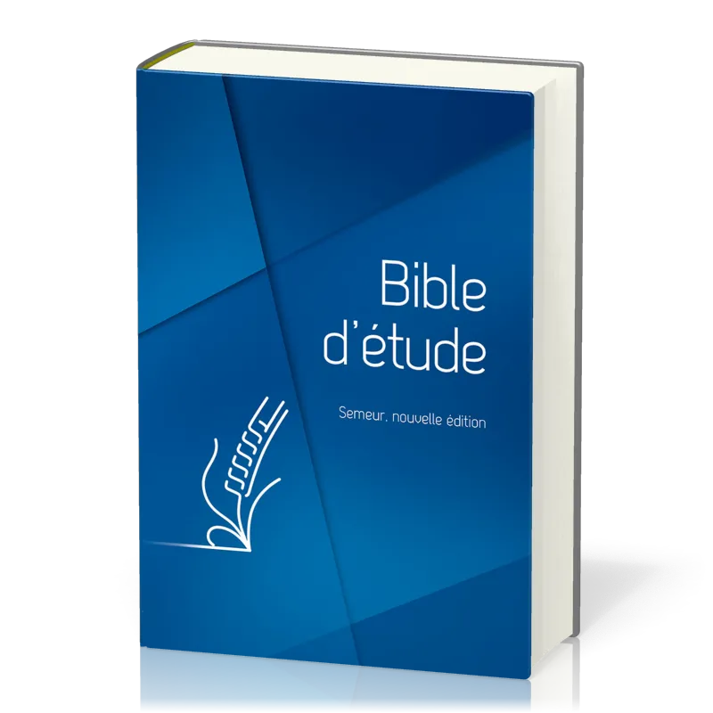 BIBLE SEMEUR 2015 ETUDE RIGIDE BLEU TRANCHE BLANCHE