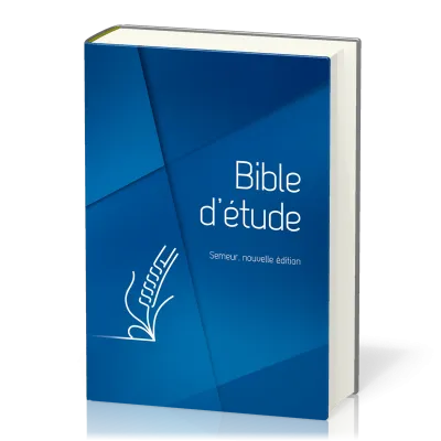 BIBLE SEMEUR 2015 ETUDE RIGIDE BLEU TRANCHE BLANCHE