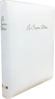 BIBLE SEGOND 1910 GROS CARACTERES CUIR TR. OR ONGLETS BLANC FERMETURE ECLAIR COFFRET