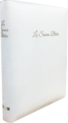 BIBLE SEGOND 1910 GROS CARACTERES CUIR TR. OR ONGLETS BLANC FERMETURE ECLAIR COFFRET