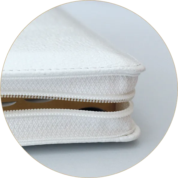 BIBLE SEGOND 1910 GROS CARACTERES CUIR TR. OR ONGLETS BLANC FERMETURE ECLAIR COFFRET