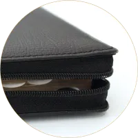 BIBLE SEGOND 1910 GROS CARACTERES SOUPLE CUIR TR. OR ONGLETS NOIR FERMETURE ECLAIR + COFFRET
