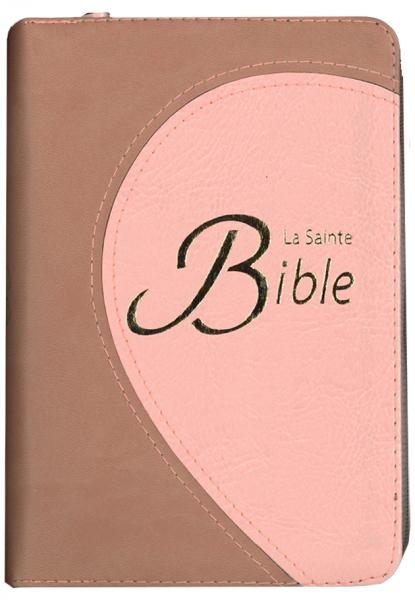 BIBLE SEGOND 1910 COMPACTE SOUPLE BEIGE/ROSE TR. OR FERM. ECLAIR