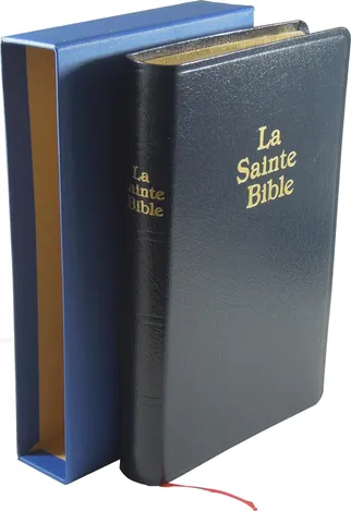 BIBLE DARBY PETIT SKINLUXE BLEU + BOÎTIER