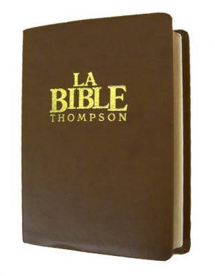 BIBLE THOMPSON COLOMBE LUXE SOUPLE MARRON TR OR
