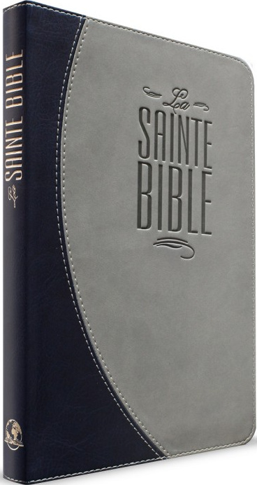 BIBLE SEGOND ESA384 SOUPLE PU DUO BLEU/GRIS