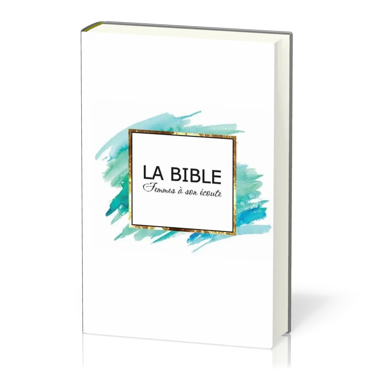 BIBLE SEGOND 1910 FEMME A SON ECOUTE RIGIDE AQUA ET OR