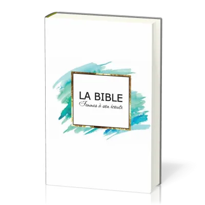 BIBLE SEGOND 1910 FEMME A SON ECOUTE RIGIDE AQUA ET OR