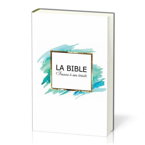 BIBLE SEGOND 1910 FEMME A SON ECOUTE RIGIDE AQUA ET OR