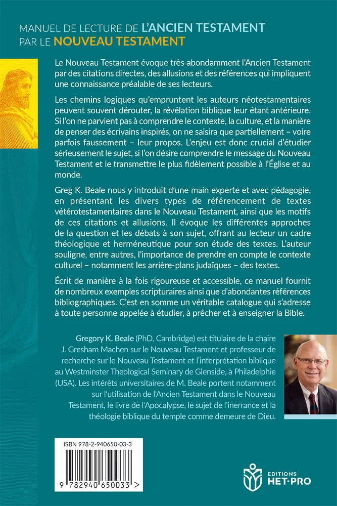 MANUEL DE LECTURE DE L'AT PAR LE NT