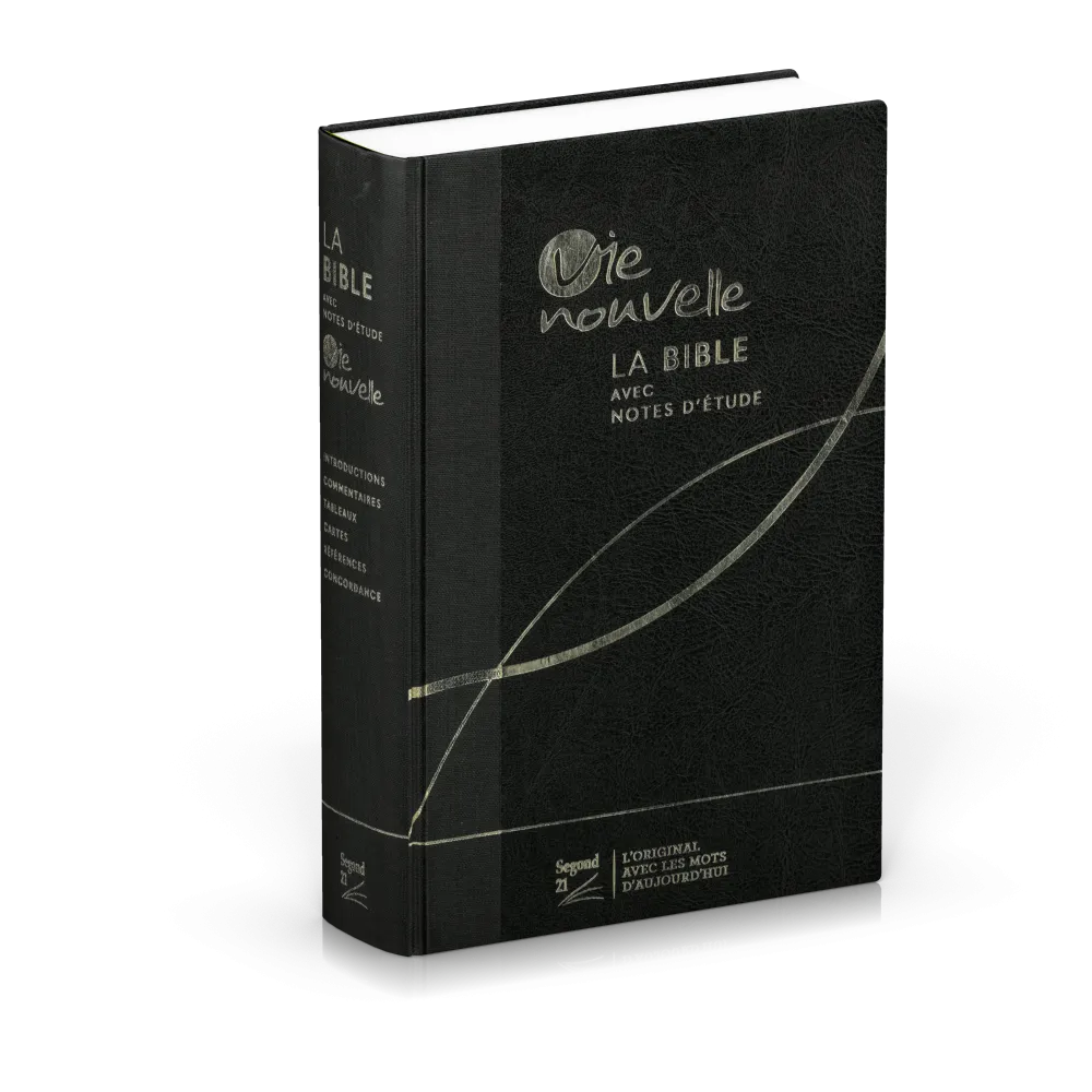 BIBLE SEGOND 21 VIE NOUVELLE RIGIDE EN SKYVERTEX ET DOS TOILEE NOIRE