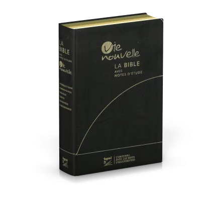 BIBLE SEGOND 21 VIE NOUVELLE SOUPLE FIBROCUIR NOIR TR. OR, AVEC BOITIER