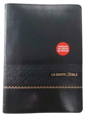 BIBLE SEGOND 1910 GROS CARACTERES PAROLES DE JESUS EN ROUGE SIMILICUIR NOIR