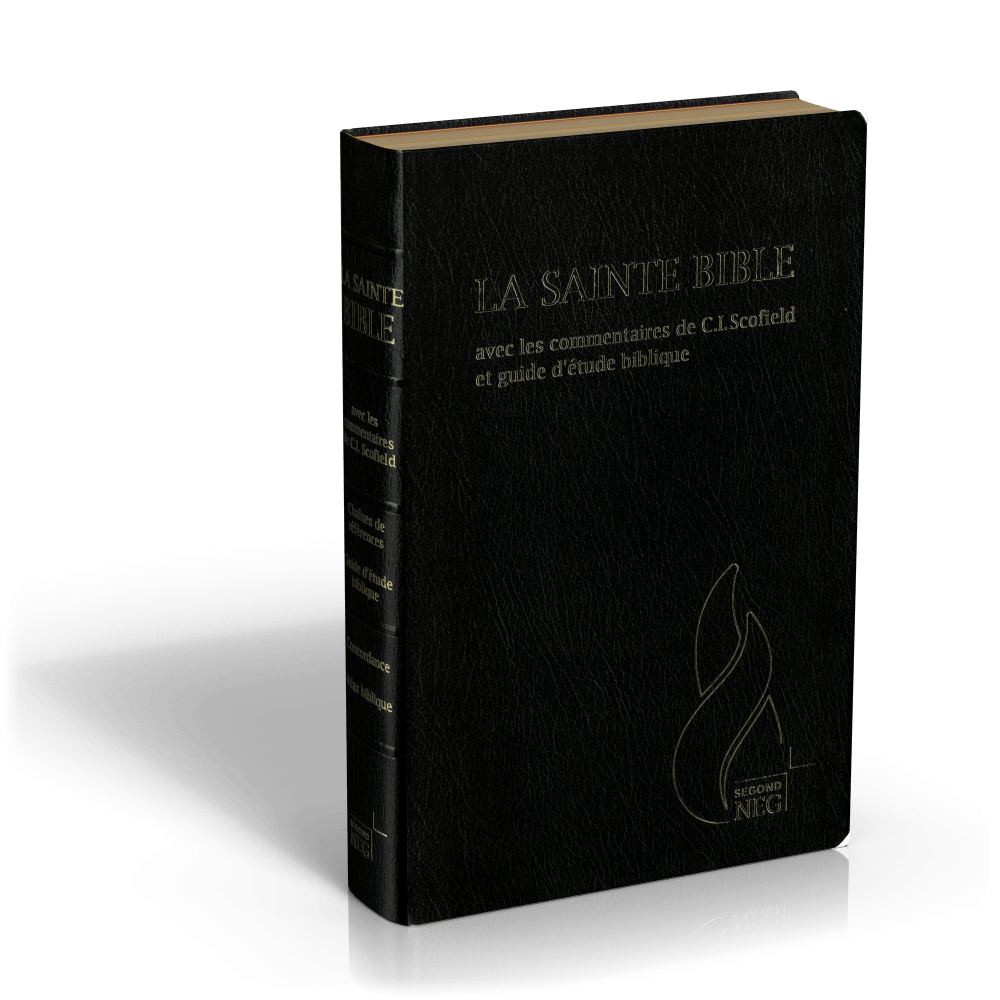 BIBLE NEG SCOFIELD FIBROCUIR TRANCHE OR ONGLETS NOIR