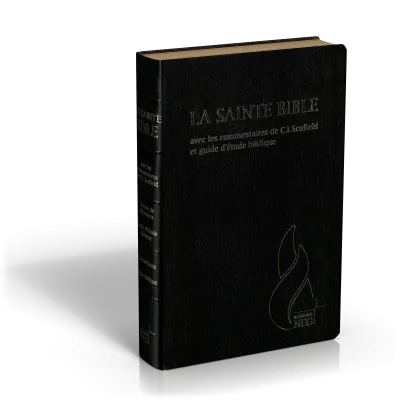 BIBLE NEG SCOFIELD FIBROCUIR TRANCHE OR ONGLETS NOIR
