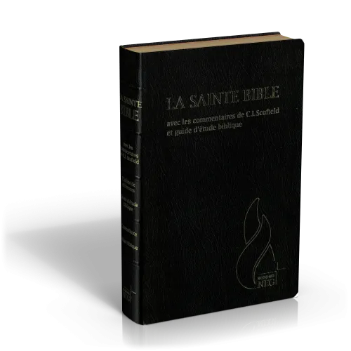 BIBLE NEG SCOFIELD FIBROCUIR TRANCHE OR ONGLETS NOIR