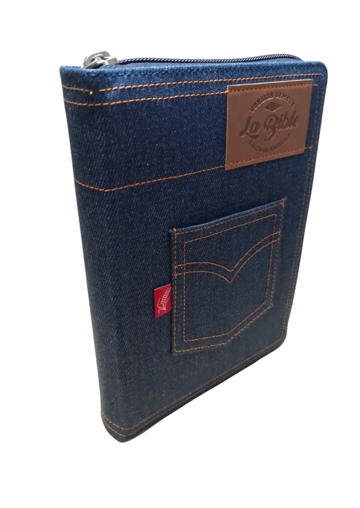 BIBLE SEMEUR 2015 SOUPLE JEANS AVEC ZIP TRANCHE BLANCHE