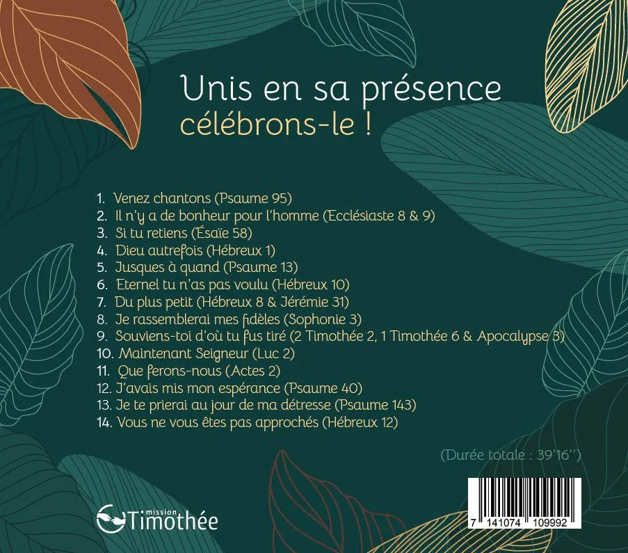 AVEC DES CRIS DE JOIE 19 CD - UNIS EN SA PRESENCE