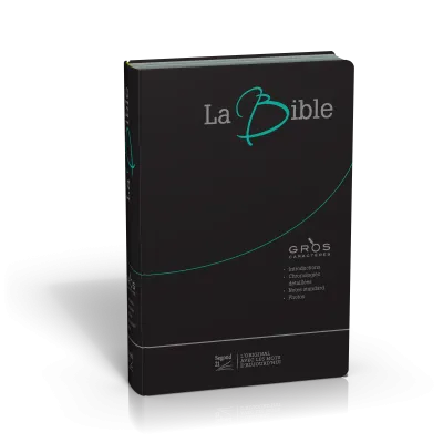 BIBLE SEGOND 21 GROS CARACTERES SOUPLE FIBROCUIR NOIR