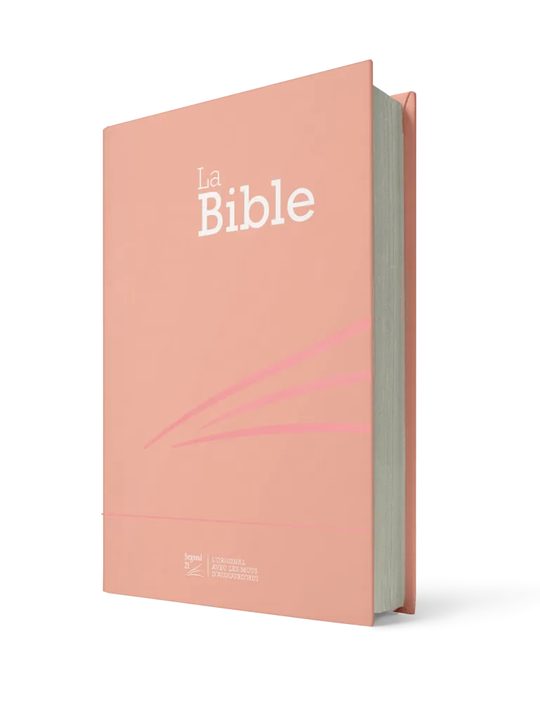 BIBLE SEGOND 21 COMPACTE RIGIDE SKIVERTEX ROSE GUIMAUVE - NOUVEAU PAPIER