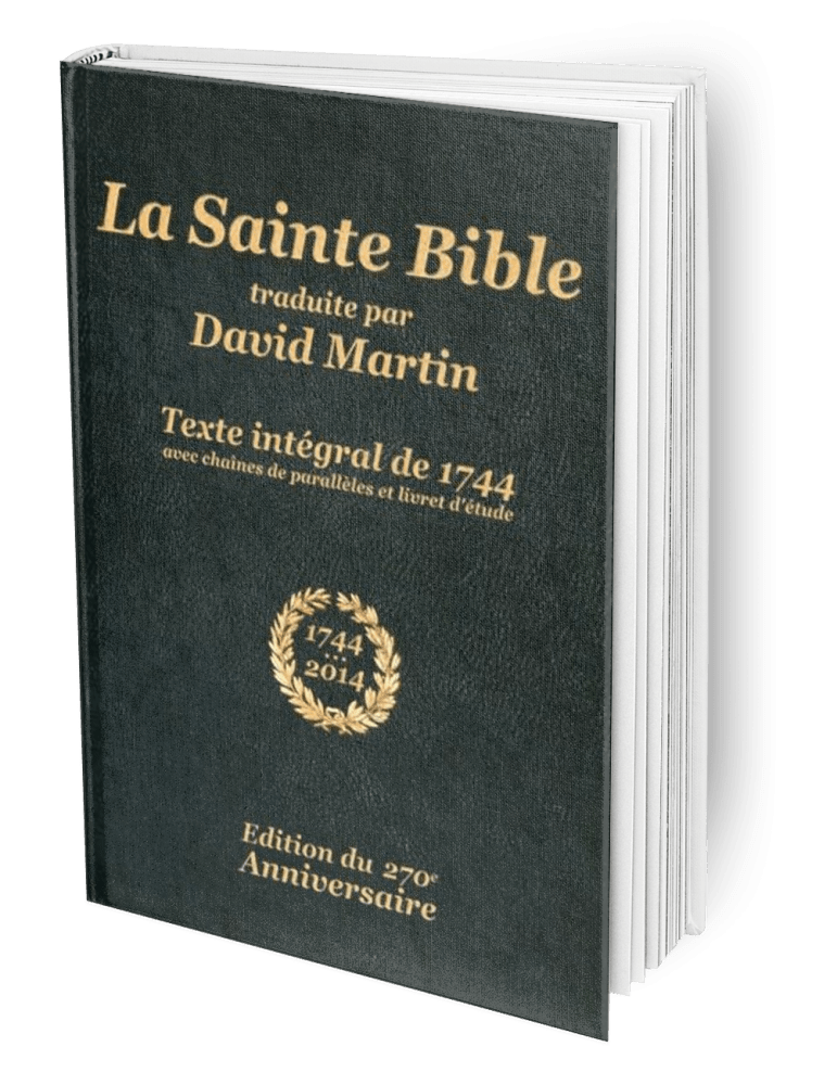 BIBLE DAVID MARTIN 1744 RELIEE RIGIDE
