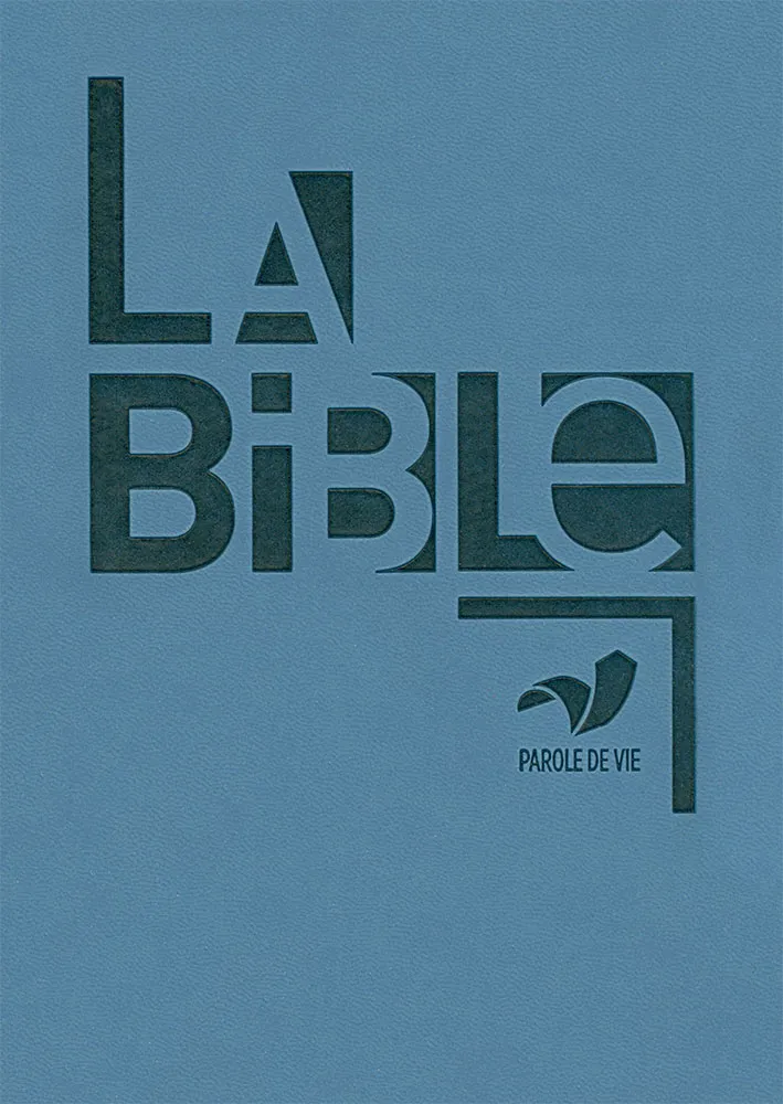 BIBLE PAROLE DE VIE COMPACT SEMI-RIGIDE SIMILICUIR BLEU