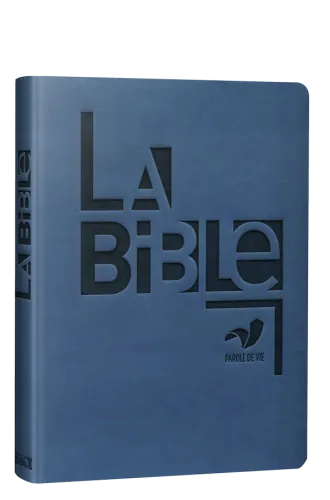 BIBLE PAROLE DE VIE COMPACT SEMI-RIGIDE SIMILICUIR BLEU