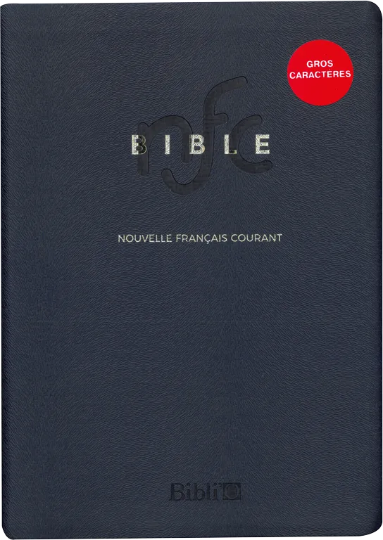 BIBLE NOUVELLE FR. COURANT SEMI RIGIDE GROS CARACTERES TRANCHE OR SANS DEUTEROCANONIQUE